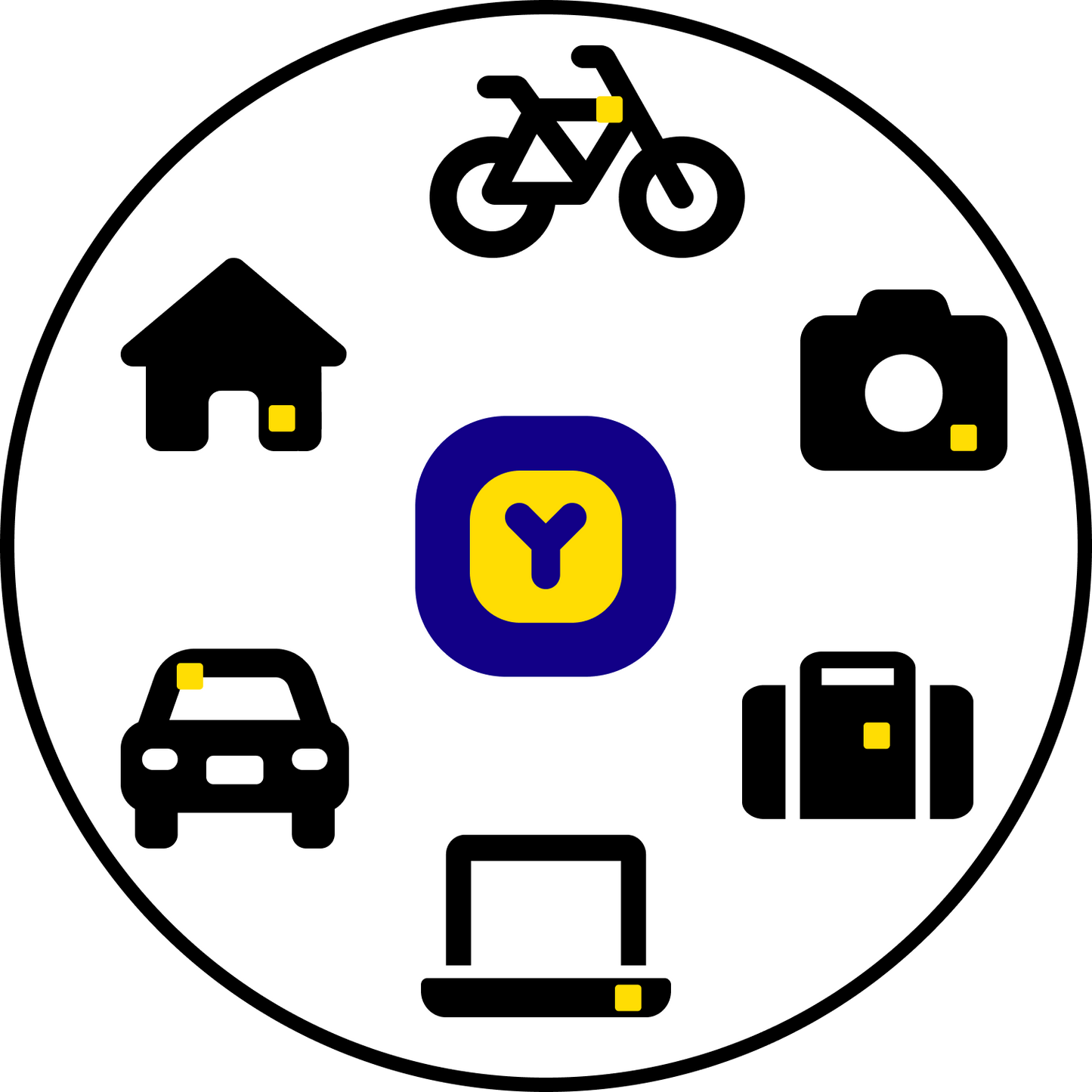 Pack de 5 vignettes Yelo (3 petits + 2 grands)
